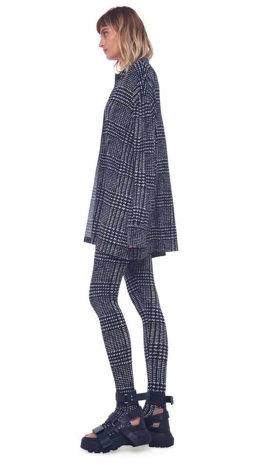 Norma Kamali Bottoms LEGGING WITH FOOTIE Large Glenn Plaid Tweed 8211 Clothing Norma Kamali Bottoms LEGGING WITH FOOTIE Large Glenn Plaid Tweed 8211 Clothing
