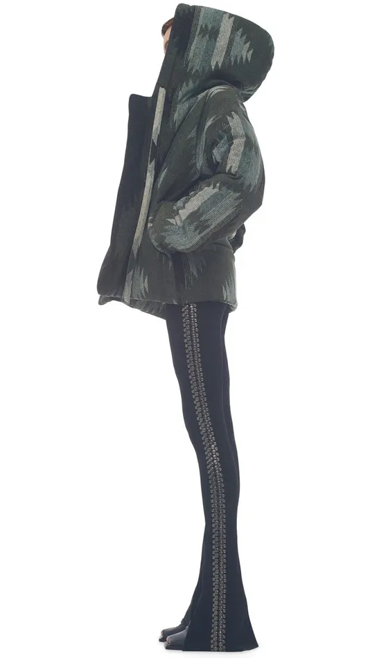 Norma Kamali Coats HOODED SLEEPING BAG JACKET Southwest 8211 Clothing
