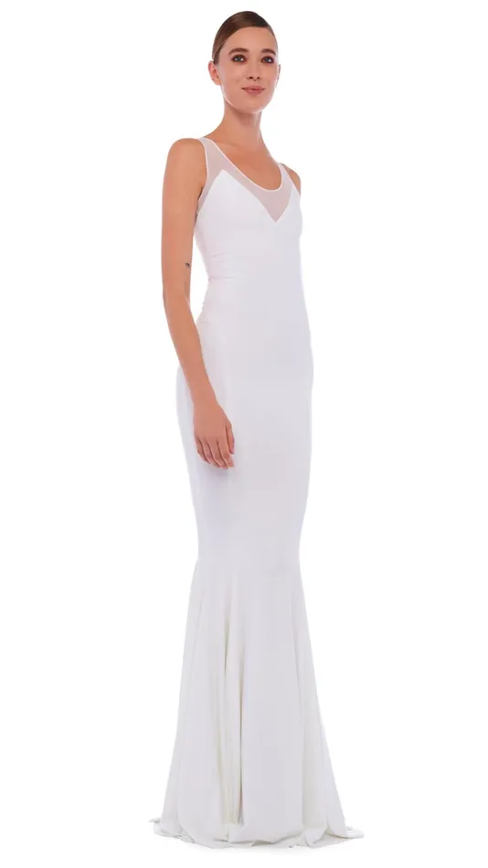 Norma Kamali Dresses RACER FISHTAIL GOWN Snow White 8211 Clothing
