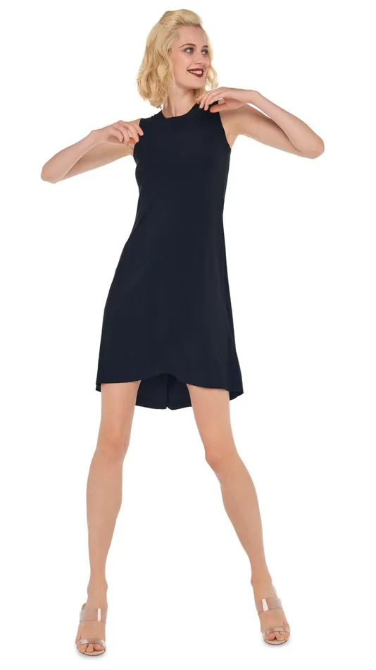 Norma Kamali Dresses SLEEVELESS SWING DRESS Black 8211 Clothing