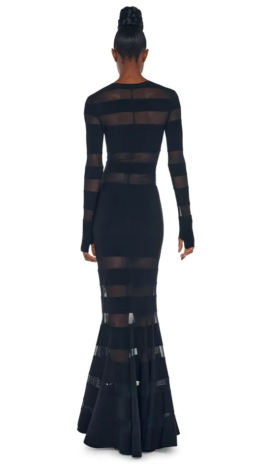 Norma Kamali Dresses SPLICED DRESS FISHTAIL GOWN Blackblack Mesh 8211 Clothing Norma Kamali Dresses SPLICED DRESS FISHTAIL GOWN Blackblack Mesh 8211 Clothing