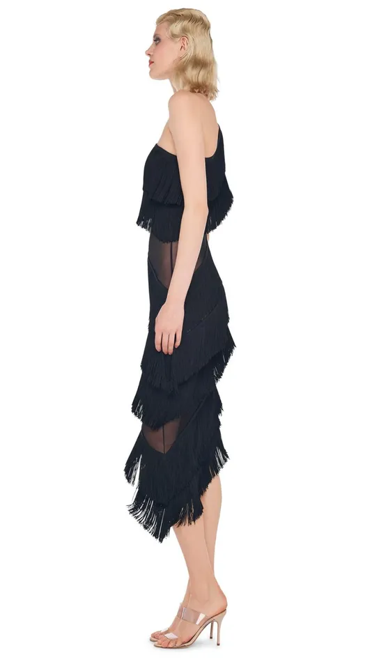Norma Kamali Dresses SPLICED ONE SHOULDER DRESS Black 8211 Clothing