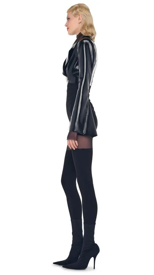 Norma Kamali Dresses TURTLENECK PICKLEBALL DRESS Blackblack Mesh 8211 Clothing Norma Kamali Dresses TURTLENECK PICKLEBALL DRESS Blackblack Mesh 8211 Clothing