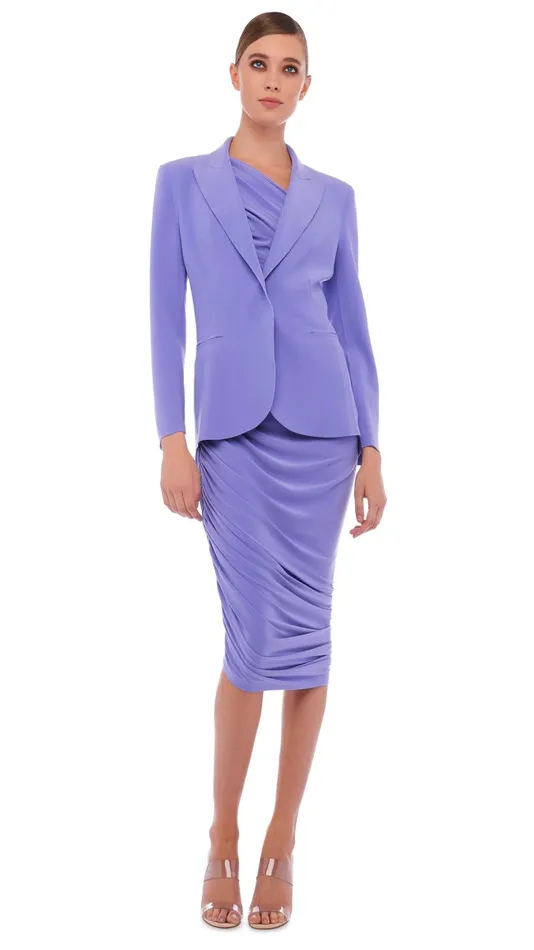 Norma Kamali Jackets CLASSIC SINGLE BREASTED JACKET Lilac 8211 Clothing