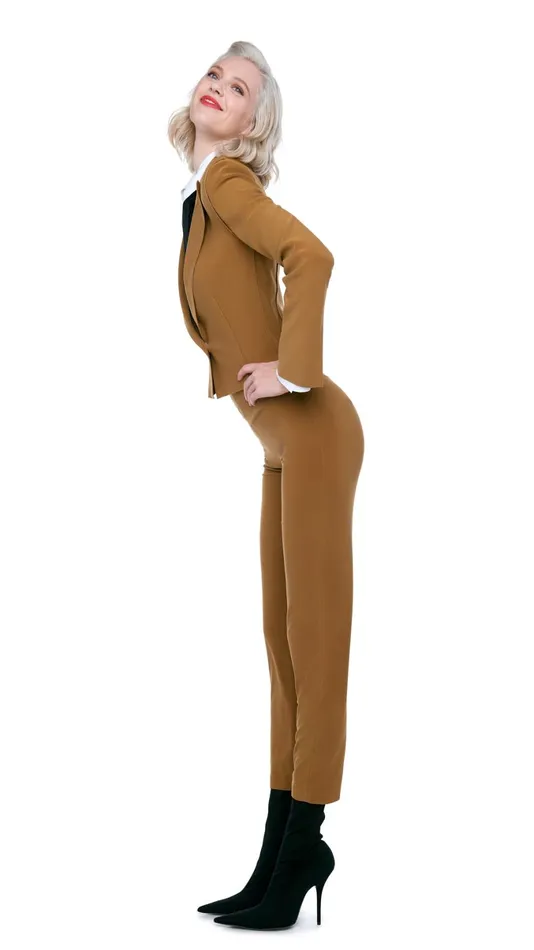 Norma Kamali Jackets CROPPED SINGLE BREASTED JACKET Woods 8211 Clothing