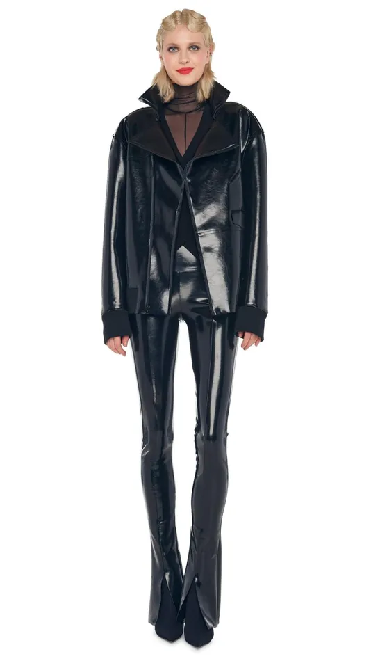 Norma Kamali Jackets OVERSIZED MOTO JACKET Black 8211 Clothing