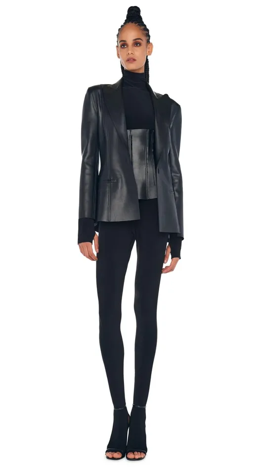 Norma Kamali Jackets SINGLE BREASTED BOY FIT JACKET Black 8211 Clothing