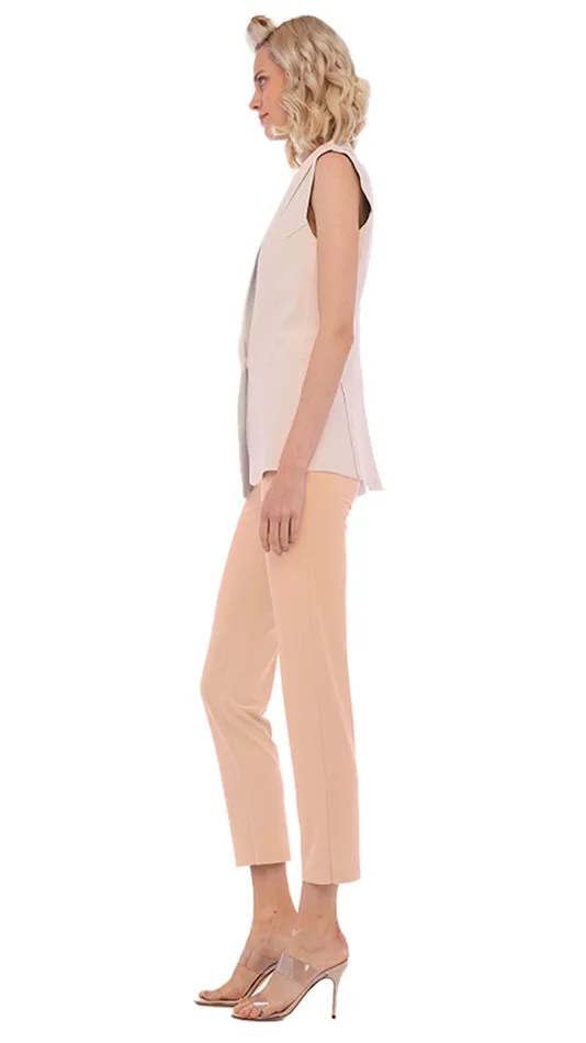 Norma Kamali Jackets SLEEVELESS SB JACKET Bone 8211 Clothing