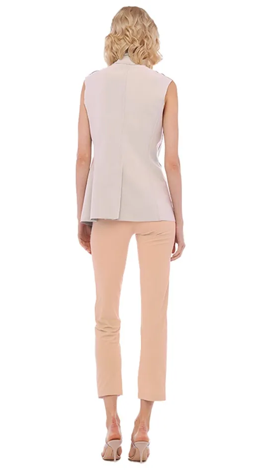 Norma Kamali Jackets SLEEVELESS SB JACKET Bone 8211 Clothing
