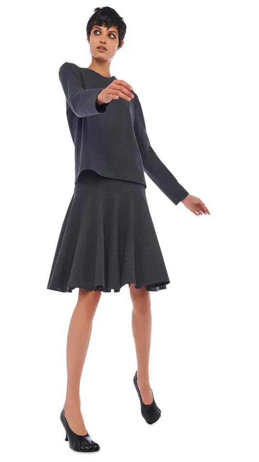 Norma Kamali Tops CROPPED BOYFRIEND CREW TOP Dark Heather Grey 8211 Clothing Norma Kamali Tops CROPPED BOYFRIEND CREW TOP Dark Heather Grey 8211 Clothing