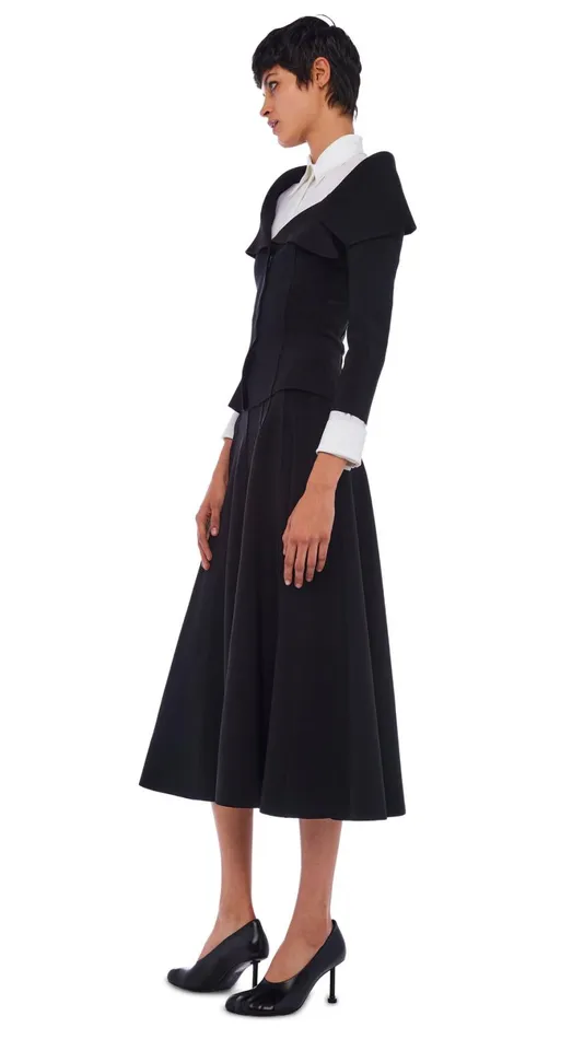Norma Kamali Tops OFF SHOULDER SB JACKET Black 8211 Clothing