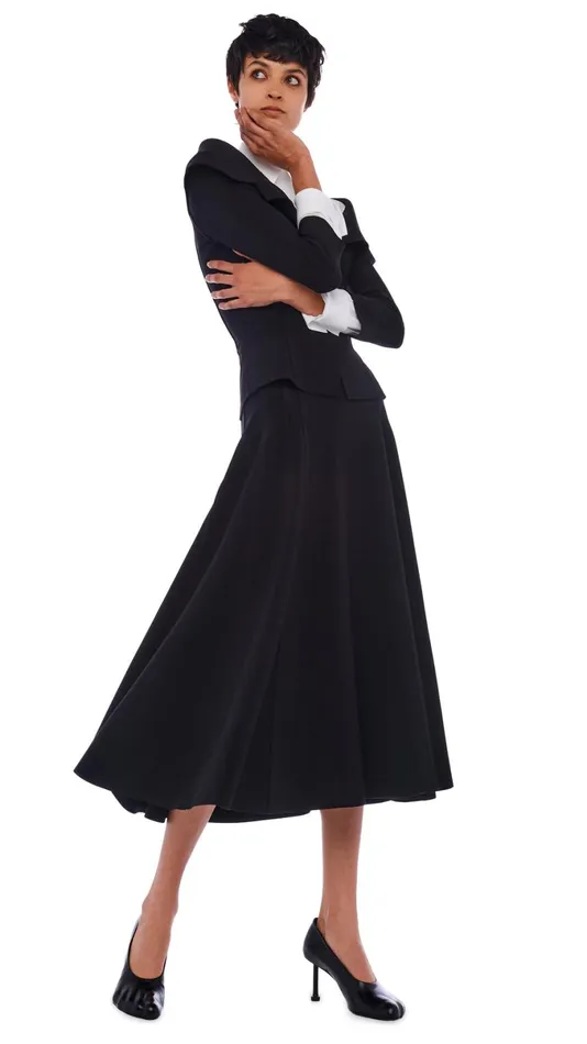 Norma Kamali Tops OFF SHOULDER SB JACKET Black 8211 Clothing