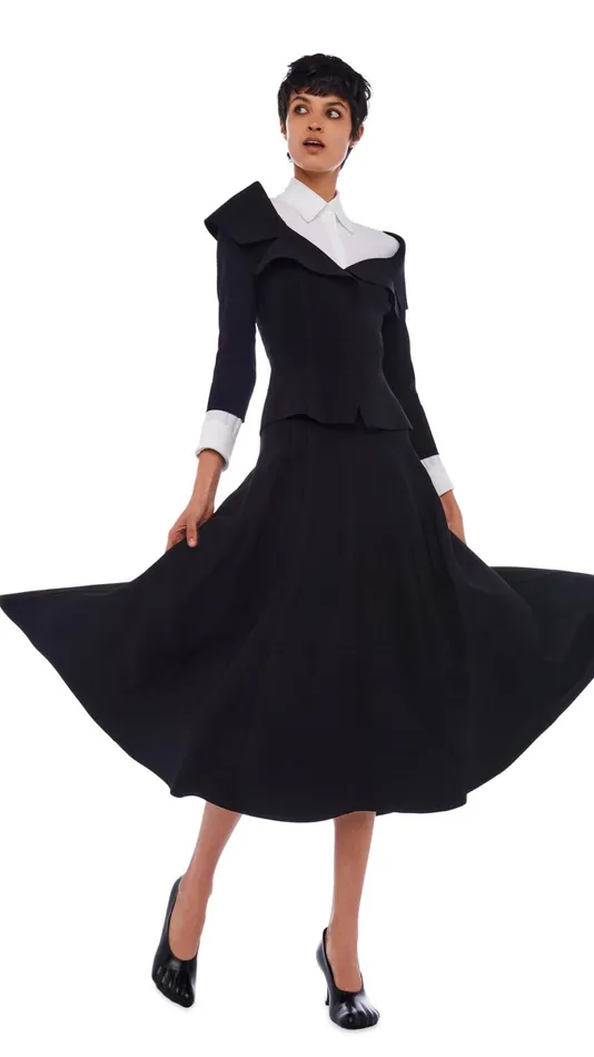 Norma Kamali Tops OFF SHOULDER SB JACKET Black 8211 Clothing