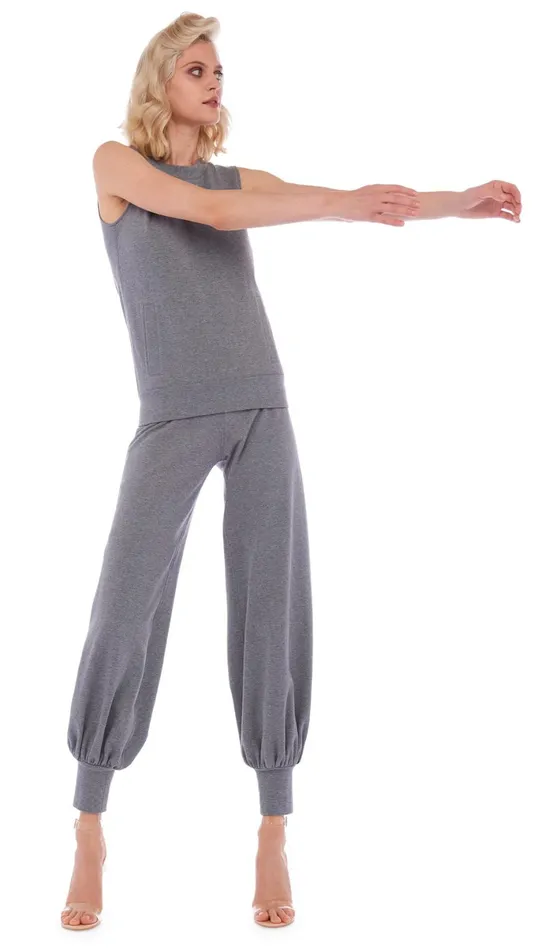 Norma Kamali Tops SLEEVELESS TAILORED TERRY TOP Medium Heather Grey 8211 Clothing Norma Kamali Tops SLEEVELESS TAILORED TERRY TOP Medium Heather Grey 8211 Clothing