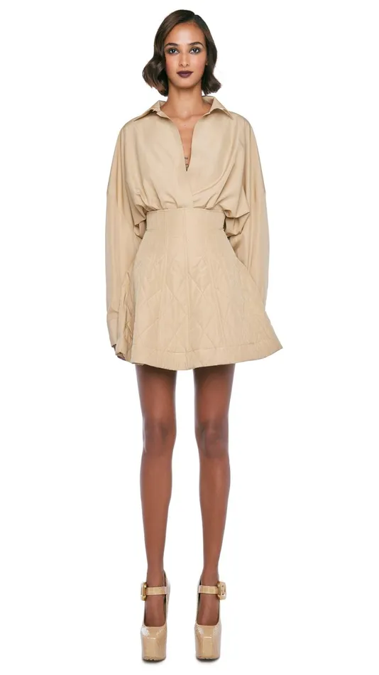 Norma Kamali Tops SUPER OS BF NK SHIRT BODYSUIT Sand 8211 Clothing
