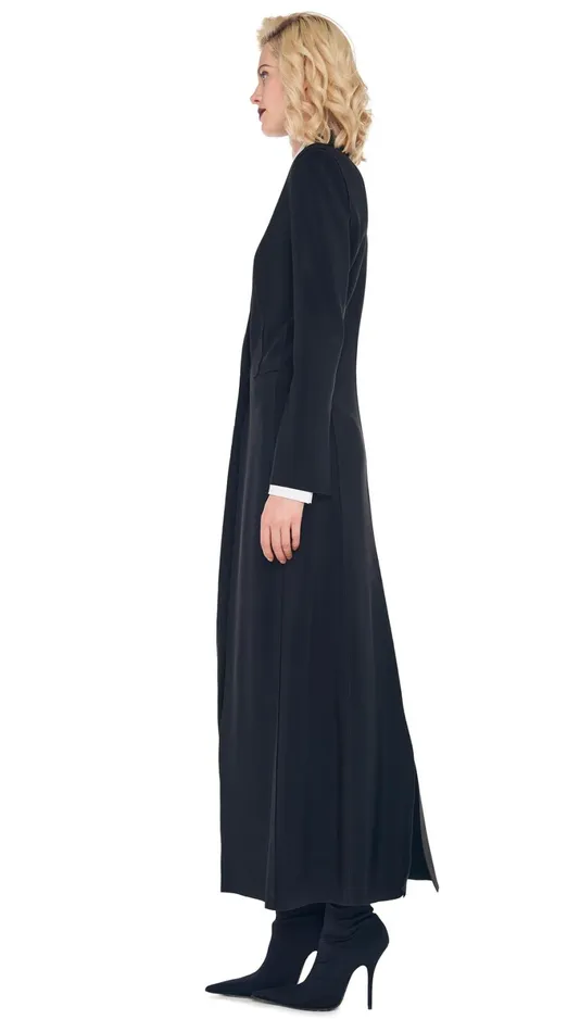 Norma Kamali Wardrobe LEGGING W FOOTIE WO WAISTBAND With SINGLE BREASTED COAT 8211 Clothing Norma Kamali Wardrobe LEGGING W FOOTIE WO WAISTBAND With SINGLE BREASTED COAT 8211 Clothing