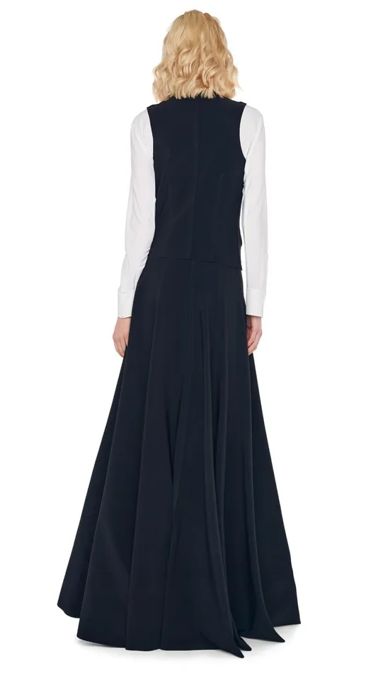 Norma Kamali Wardrobe LONG GRACE SKIRT With VEST WITH LAPEL 8211 Clothing