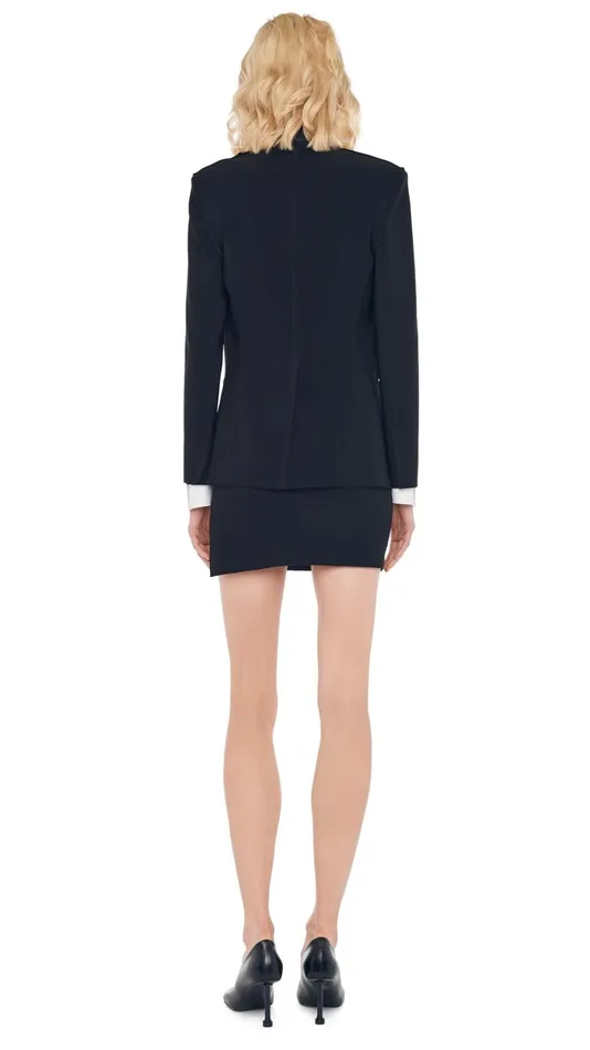 Norma Kamali Wardrobe SIDE SLIT MINI SKIRT With CLASSIC SINGLE BREASTED JACKET 8211 Clothing Norma Kamali Wardrobe SIDE SLIT MINI SKIRT With CLASSIC SINGLE BREASTED JACKET 8211 Clothing