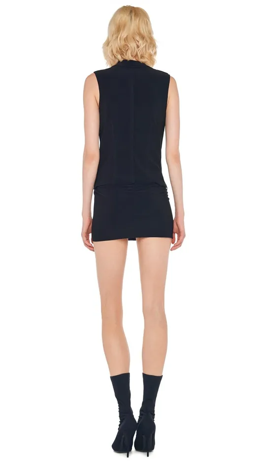 Norma Kamali Wardrobe SLEEVELESS PICKLEBALL MINI DRESS With VEST WITH LAPEL 8211 Clothing Norma Kamali Wardrobe SLEEVELESS PICKLEBALL MINI DRESS With VEST WITH LAPEL 8211 Clothing