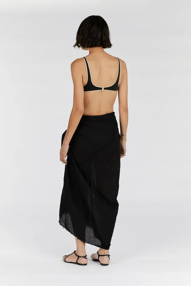 NOVA BLACK LINEN SARONG Women DISSH Swimsuits