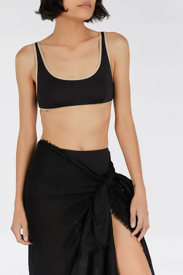 NOVA BLACK LINEN SARONG Women DISSH Swimsuits