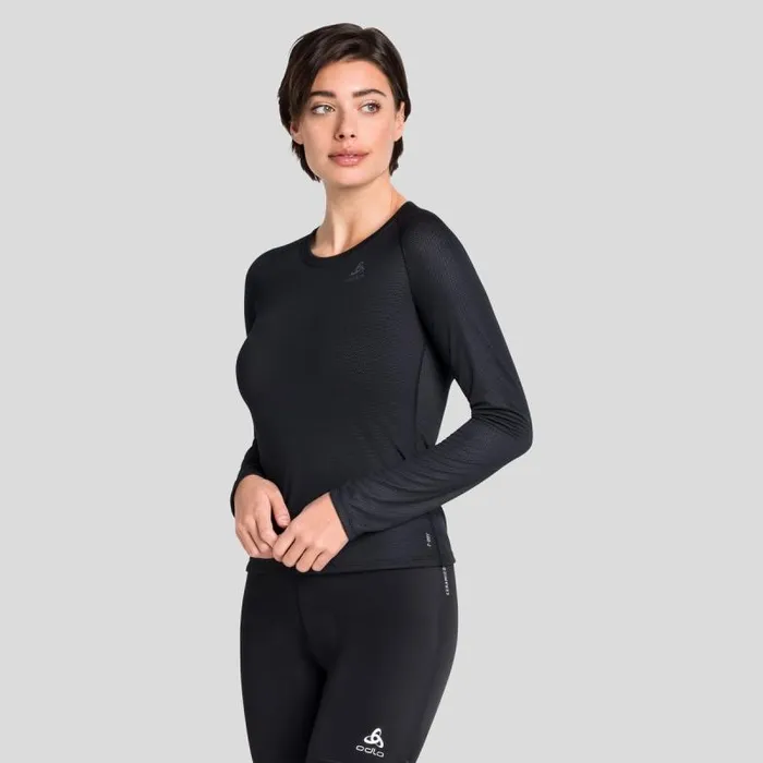 Odlo Base Layers The Active FDry Light Long Sleeve Base Layer Top Black 8211 Women Odlo Base Layers The Active FDry Light Long Sleeve Base Layer Top Black 8211 Women