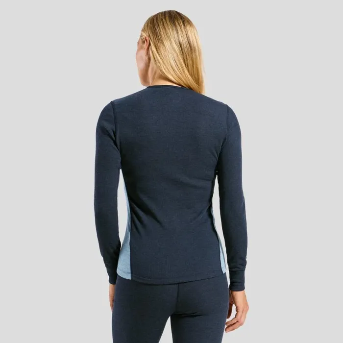 Odlo Base Layers The Active Warm Base Layer Set Dark Sapphire 8211 Provincial Blue 8211 Women
