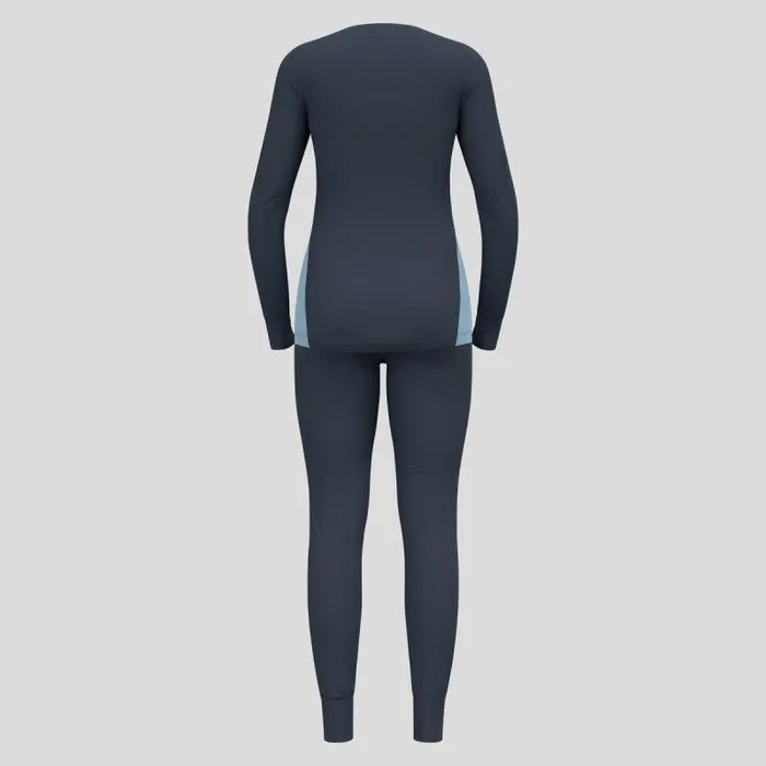Odlo Base Layers The Active Warm Base Layer Set Dark Sapphire 8211 Provincial Blue 8211 Women