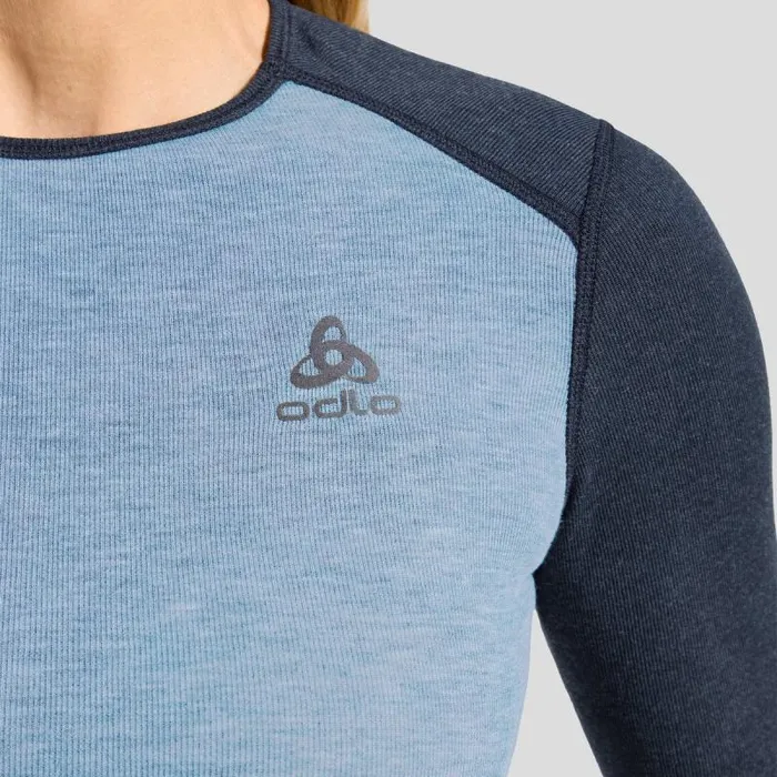 Odlo Base Layers The Active Warm Base Layer Set Dark Sapphire 8211 Provincial Blue 8211 Women
