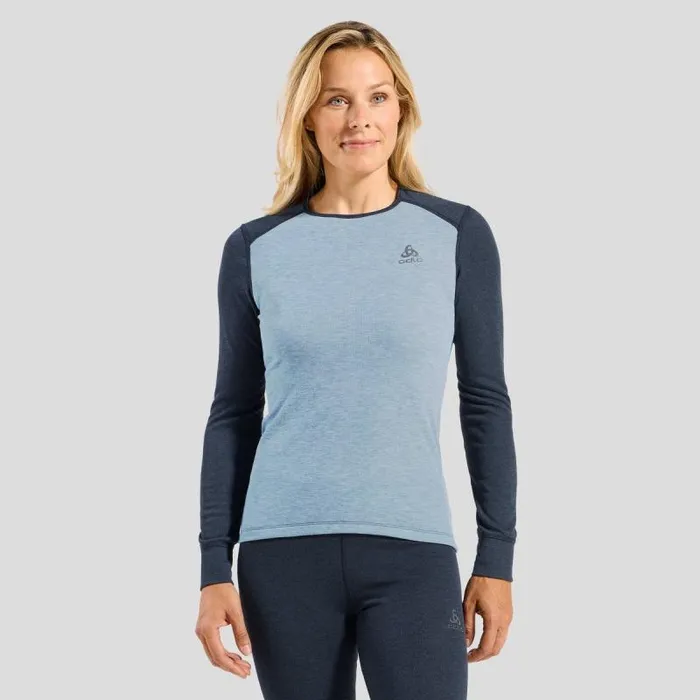 Odlo Base Layers The Active Warm Base Layer Set Dark Sapphire 8211 Provincial Blue 8211 Women