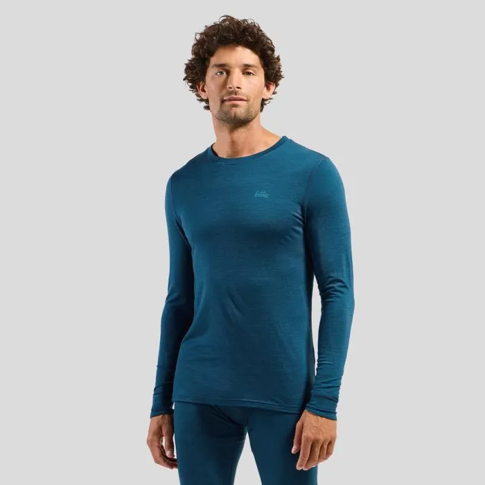 Odlo Base Layers The Natural Merino Warm Base Layer Set Blue Wing Teal 8211 Blue Ashes 8211 Men Odlo Base Layers The Natural Merino Warm Base Layer Set Blue Wing Teal 8211 Blue Ashes 8211 Men