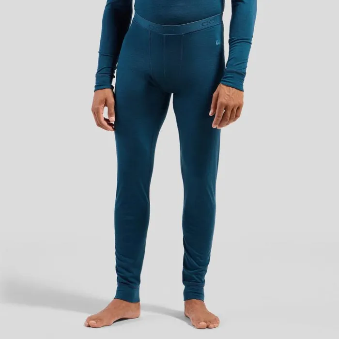 Odlo Base Layers The Natural Merino Warm Base Layer Set Blue Wing Teal 8211 Blue Ashes 8211 Men