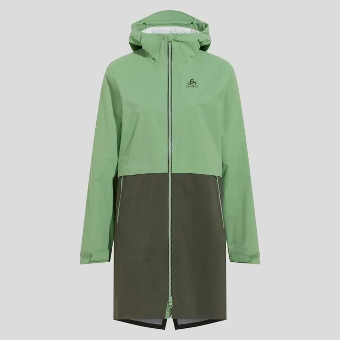 Odlo Jackets and Vests The Logic 25l Rain Parka Loden Frost 8211 Deep Depths 8211 Women