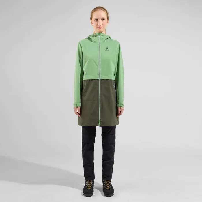Odlo Jackets and Vests The Logic 25l Rain Parka Loden Frost 8211 Deep Depths 8211 Women