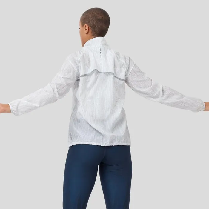 Odlo Jackets and Vests The Zeroweight Print Running Jacket White 8211 Women