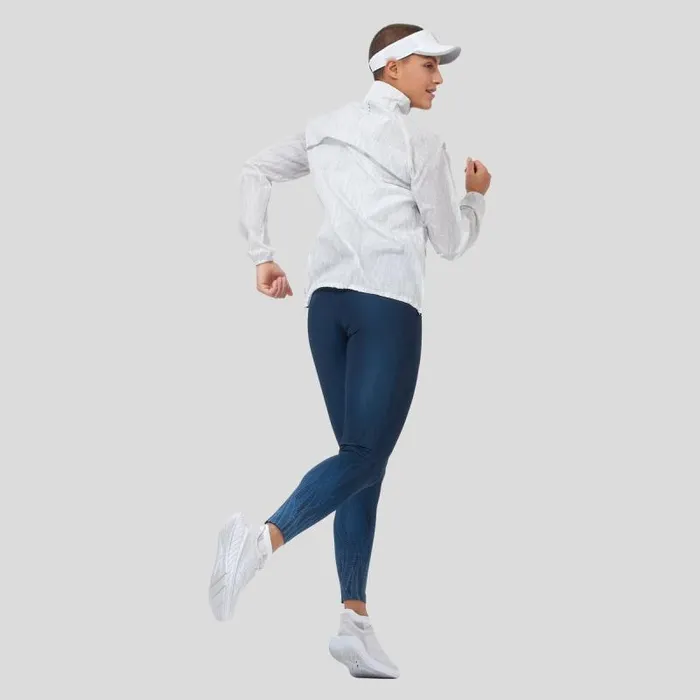 Odlo Jackets and Vests The Zeroweight Print Running Jacket White 8211 Women