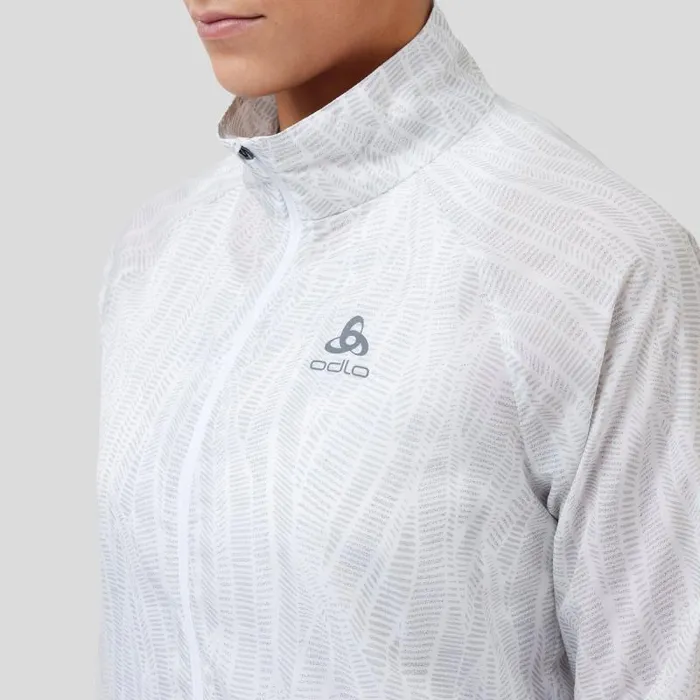 Odlo Jackets and Vests The Zeroweight Print Running Jacket White 8211 Women
