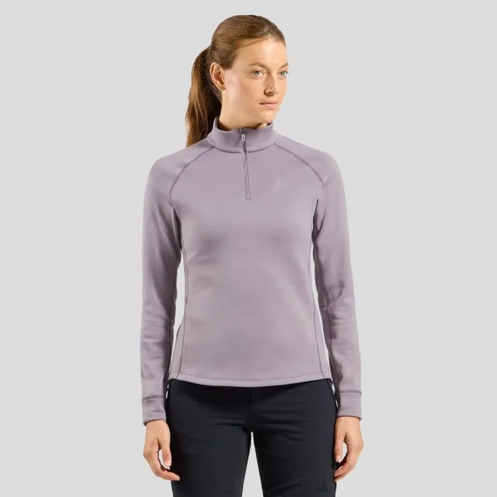 Odlo Mid Layers and Longsleeves The Berra Graphic Half Zip Gray Ridge 8211 Women Odlo Mid Layers and Longsleeves The Berra Graphic Half Zip Gray Ridge 8211 Women
