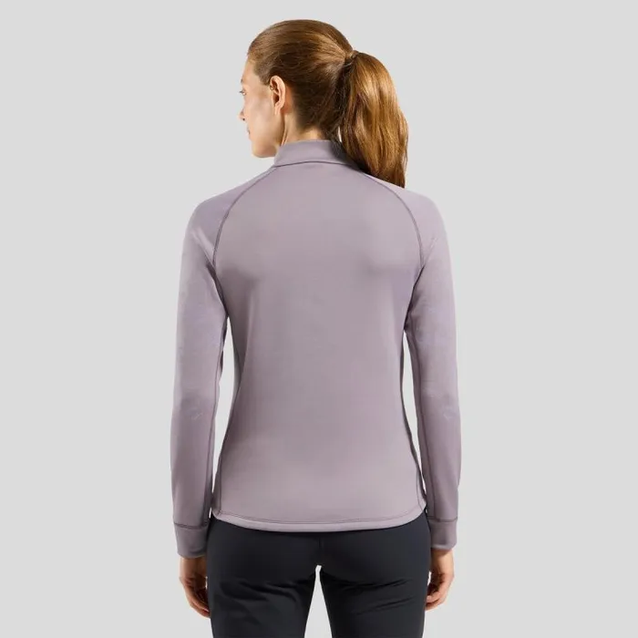 Odlo Mid Layers and Longsleeves The Berra Graphic Half Zip Gray Ridge 8211 Women