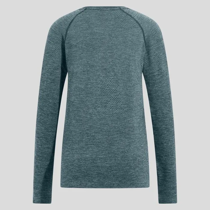 Odlo Mid Layers and Longsleeves The Essentials Seamless Long Sleeve Running TShirt Provincial Blue Melange 8211 Women