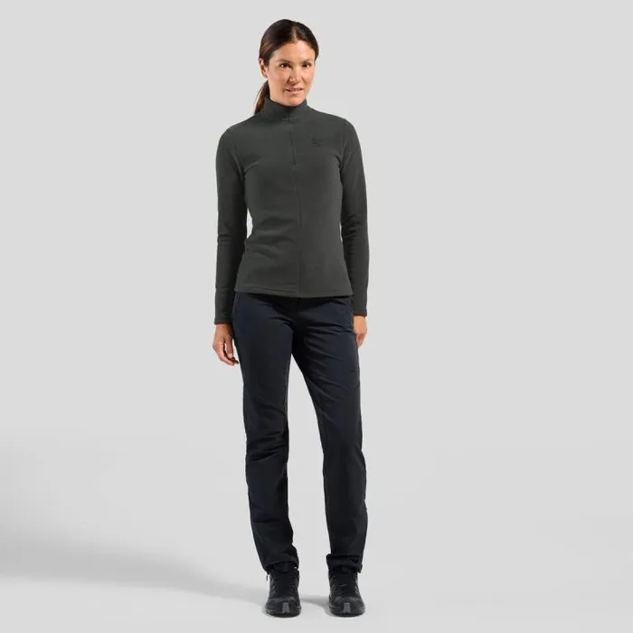 Odlo Mid Layers and Longsleeves The Roy HalfZip Mid Layer Shale Grey 8211 Black Stripes 8211 Women