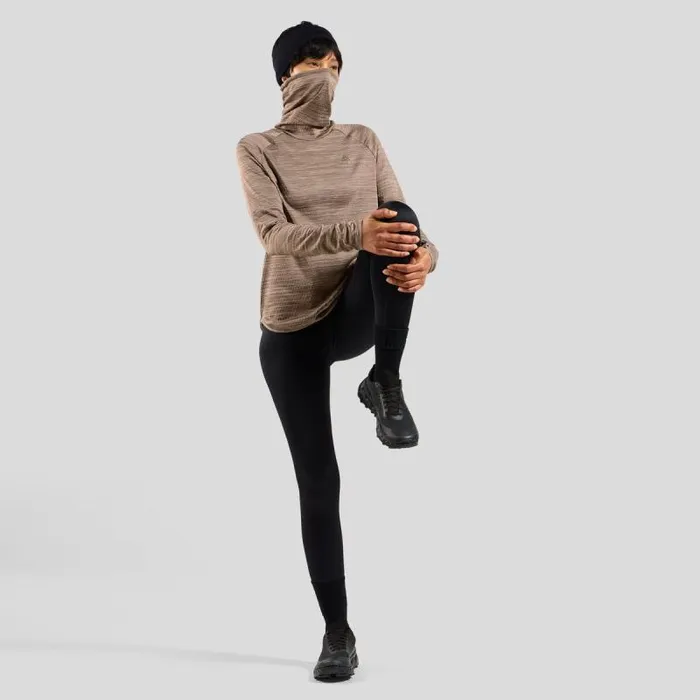 Odlo Mid Layers and Longsleeves The Run Easy Warm Mid Layer Cinder Melange 8211 Women