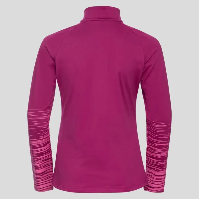 Odlo Mid Layers and Longsleeves The Sesvenna Graphic HalfZip Mid Layer Festival Fuchsia 8211 Women