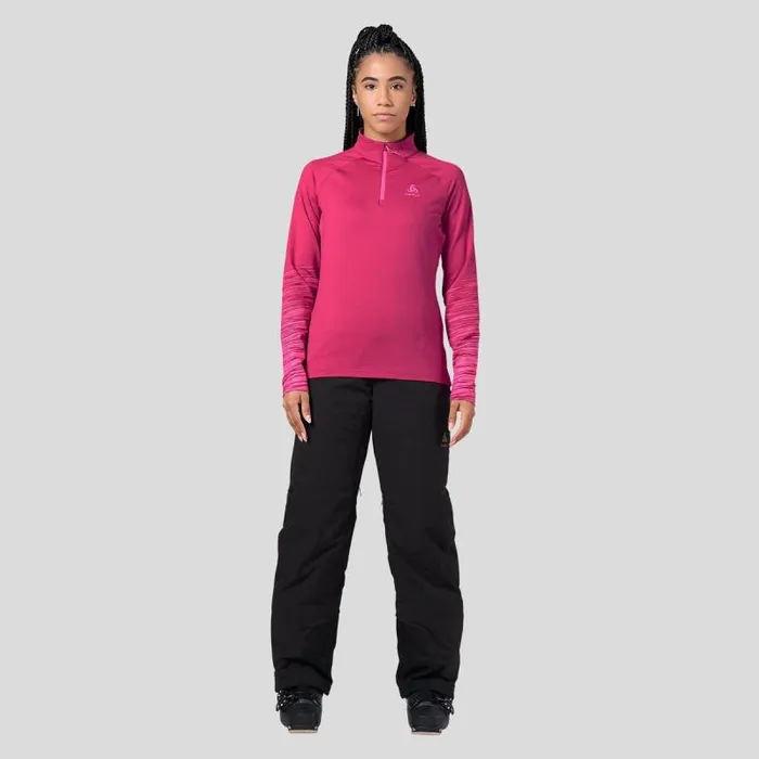 Odlo Mid Layers and Longsleeves The Sesvenna Graphic HalfZip Mid Layer Festival Fuchsia 8211 Women