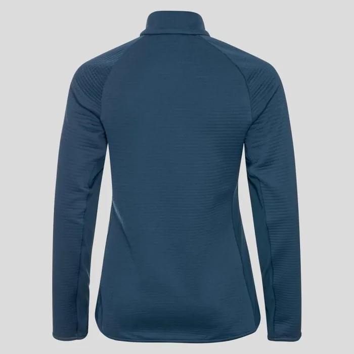 Odlo Mid Layers and Longsleeves The Sesvenna Hybrid SThermic Mid Layer Zip Blue Wing Teal 8211 Women
