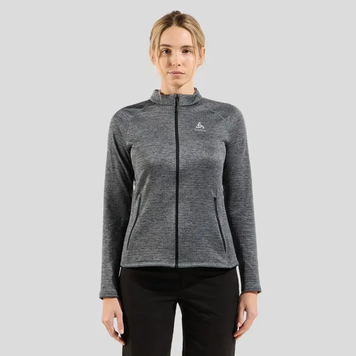 Odlo Mid Layers and Longsleeves The Tencia Mid Layer Zip Dark Grey Melange 8211 Women Odlo Mid Layers and Longsleeves The Tencia Mid Layer Zip Dark Grey Melange 8211 Women