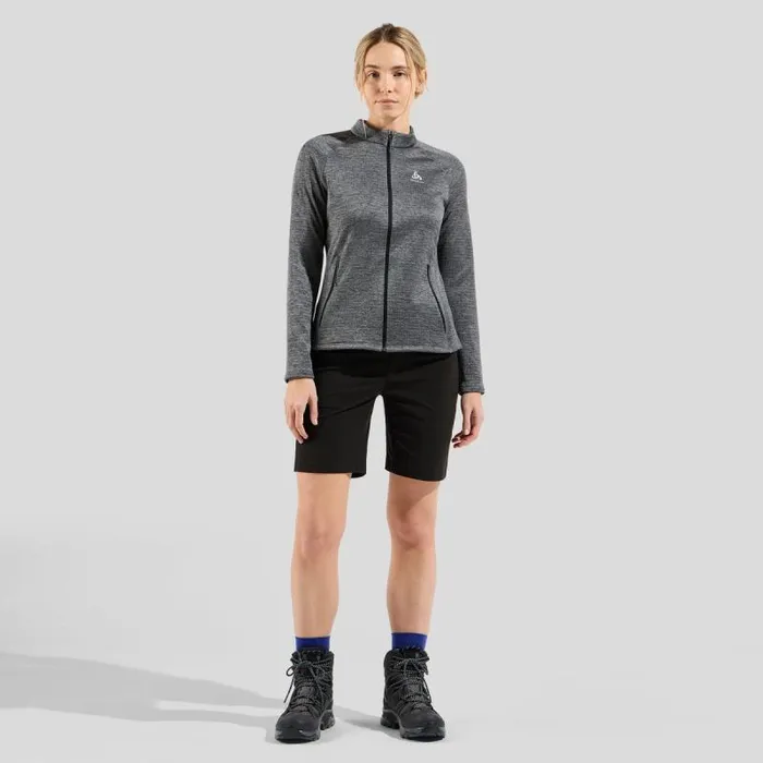 Odlo Mid Layers and Longsleeves The Tencia Mid Layer Zip Dark Grey Melange 8211 Women