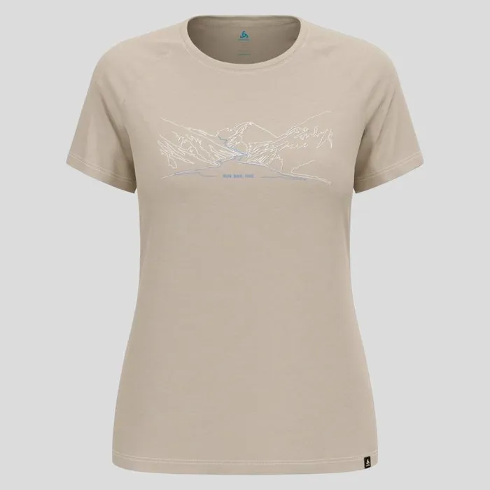 Odlo Tshirts and Polos Ascent Performance Wool 130 Run Bike Hike TShirt Silver Cloud Melange 8211 Women