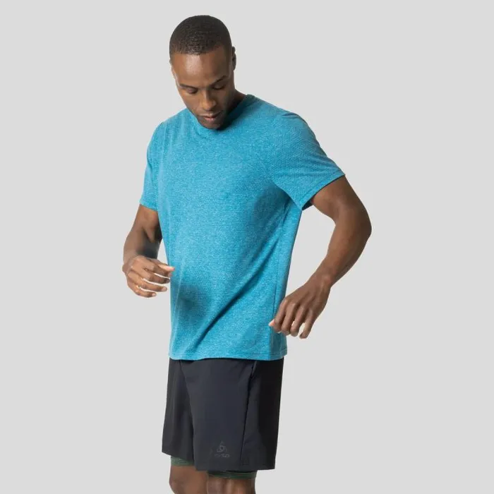 Odlo Tshirts and Polos The Active 365 Linencool TShirt Saxony Blue Melange 8211 Men