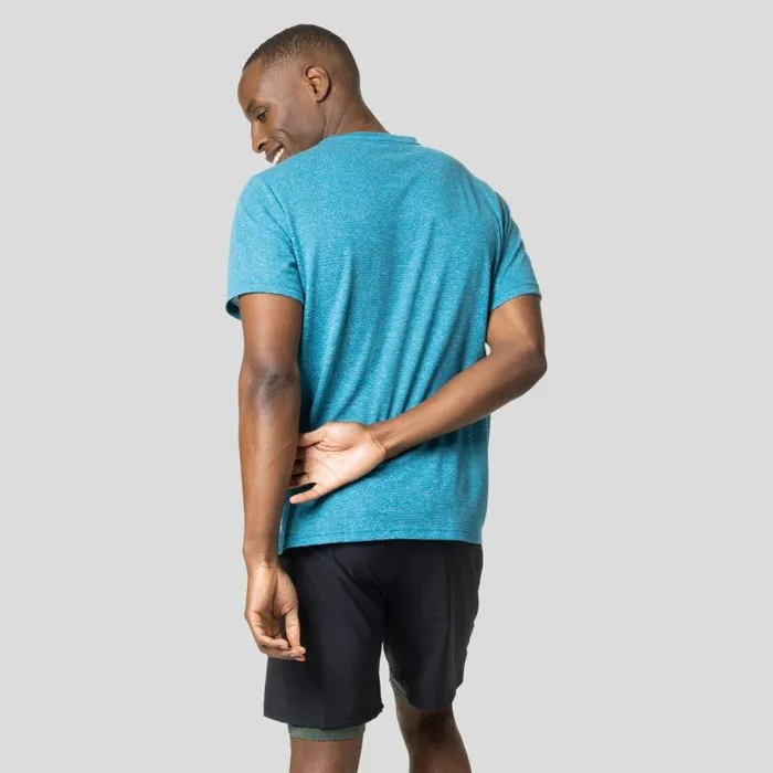 Odlo Tshirts and Polos The Active 365 Linencool TShirt Saxony Blue Melange 8211 Men